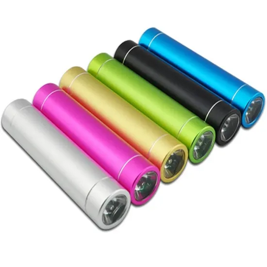 Lipstick cylindrical power bank with led lamp for phone,2600mah power bank high quality portable battery charger
