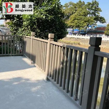 Easy Installation Rot-Proof WPC Railing and Waterproof Guardrails for Outdoor Gardens