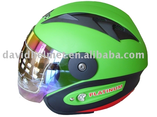 Innovative  Open Half Face Helmet D206  ( Green Color )