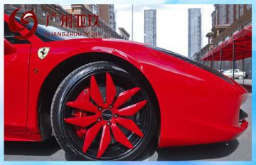 Derek Red Glossy Vinyl Film With Release Channels For Car Wrapping