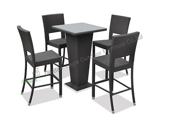 outdoor wicker bar set