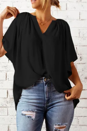Summer V-neck top Chiffon shirt