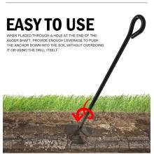 Steel Rebar Earth Auger Anchor With Eye Hook