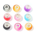 Glass Beads 14mm Handcrafted Big Hole Mat Beads