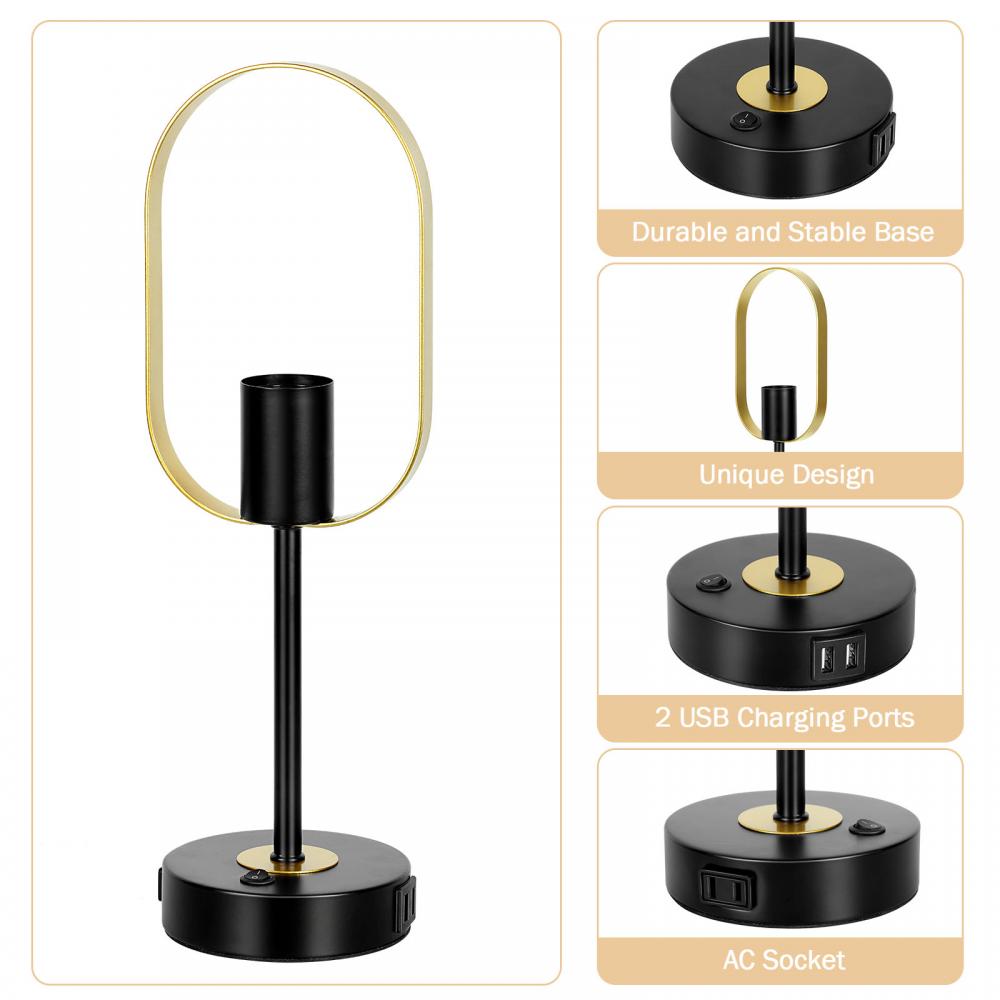 Desk Lamp Black Metal Base