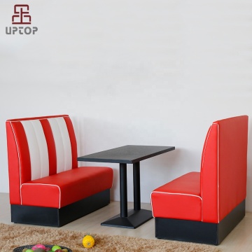 Hot Sale 1950s Style Leather Sofa Set - Retro Dining & Restaurant Sofa