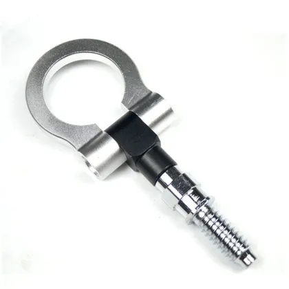 JDM Racing Aluminum Round Trailer Towing Hook - Rear Tow Bar Bumper Front Tow Hook