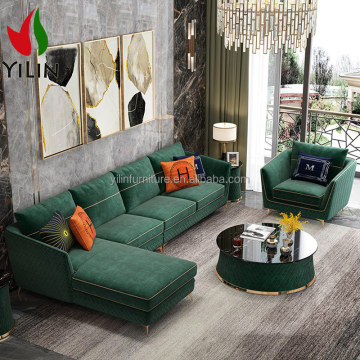 Customizable Leather sectional sofa set for living room