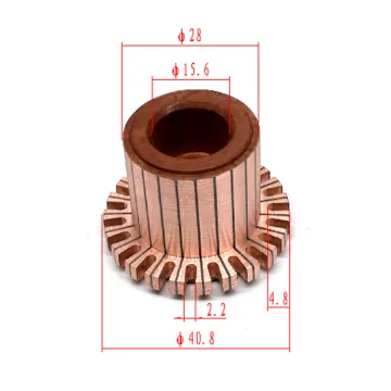 High-Quality OD28*ID15.6*L27.5-23 Segment Auto Starter Armature Motor Commutator Spare Parts
