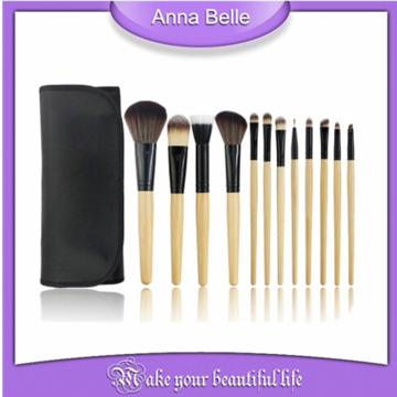 New! Popular wholesale nature hair 12pcs probessional makeup brush set