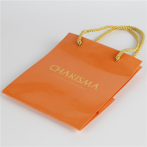 Custom Printed Paper Gift Shopping Bags With Handles