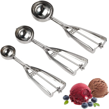 Heavy Duty Metal Ice Cream Scooper for Sundaes and Yogurt