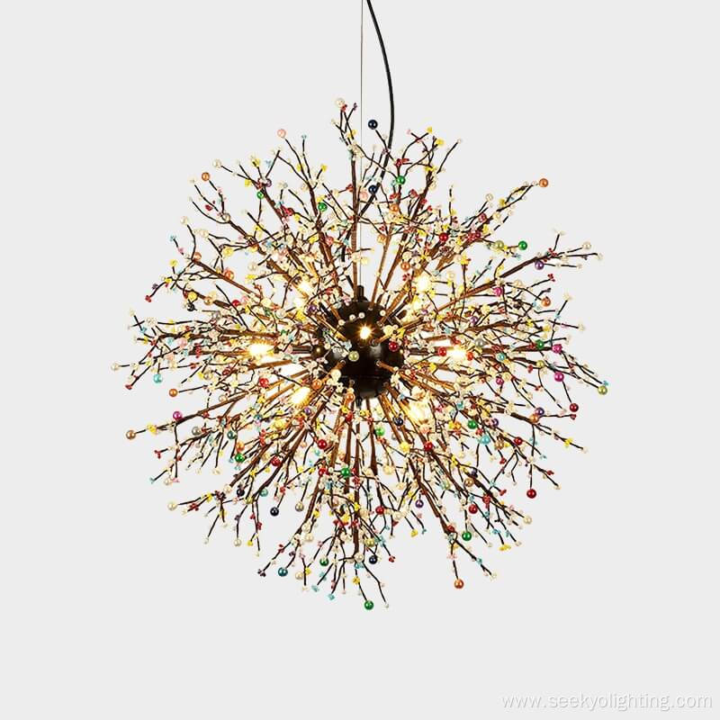 Colorful Beads Chandelier American Design For Living Room