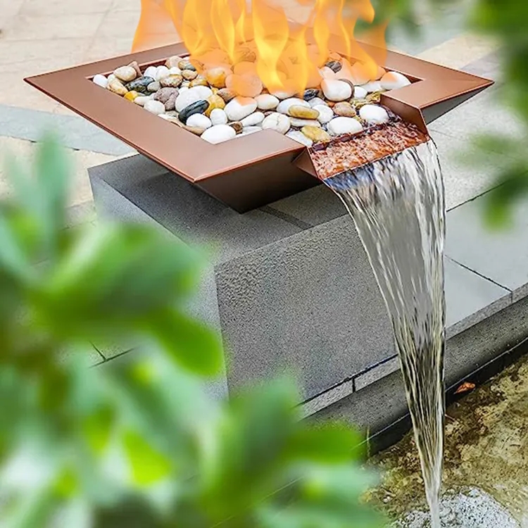 outdoor fire fountain gas fire