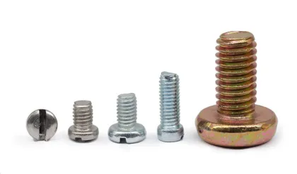 Stainless steel din84 pan head slotted machine screws