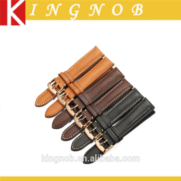 18 19 20 21 22 mm Stainless Steel Ross Gold Pin Buckle Quick Relase Spring Bar Calf Leather Watch Band Strap