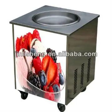 Commercial Use Automatic Single Pan Flat Pan Fried Ice Cream Machine