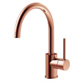 Single Handle One Hole Copper Kitchen Sink Faucet