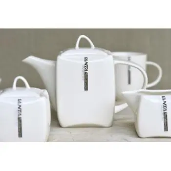Hot selling/white porcelain/ gentle design tea kettle