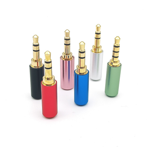 3/4 Pole Soldering Male Stereo Audio Plug Connectors