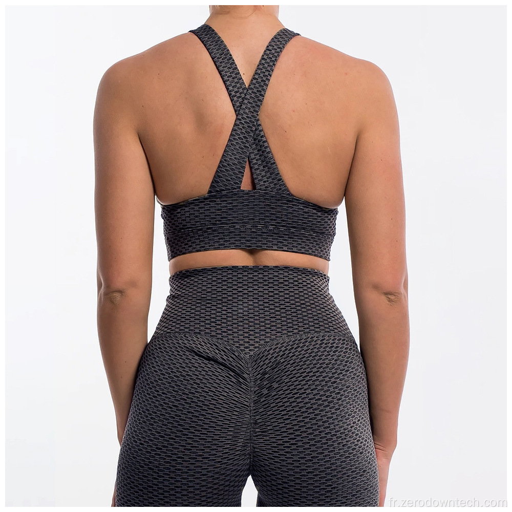 Femmes Sportswear Sportswear Crop Top Soutien-gorge et Legging