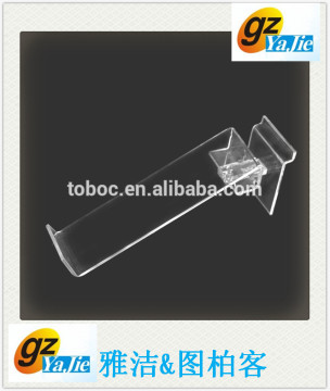 Acrylic slatwall shoe display stand,display rack for shoe shop