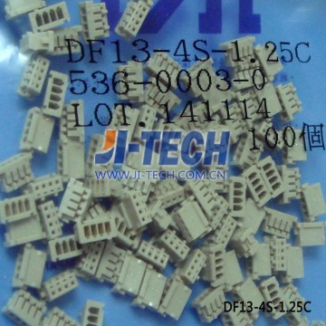 Hirose connector 1.25mm pitch 4pin connector DF13-4S-1.25C housing female PCB board to wire connector