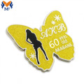 Gift Metal Custom Enamel Badge With Glitter