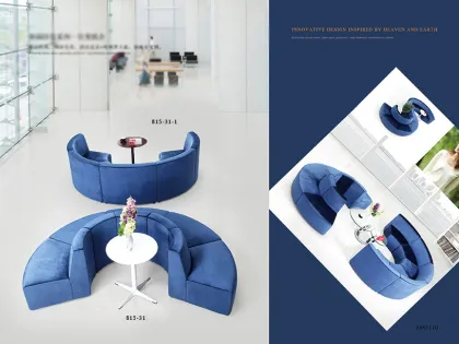 Modern Greenfield S-Shaped Sofa for Public Area Lounge Seats