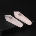Natural Quartz Smoking Pipe Crystal Point Wand Healing Crystal GemstoneWith Metal Filter Wholesale Price 1PC