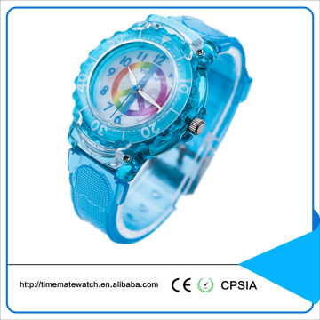 Customized quartz watch/2015 Custom Logo Plastic watch strap