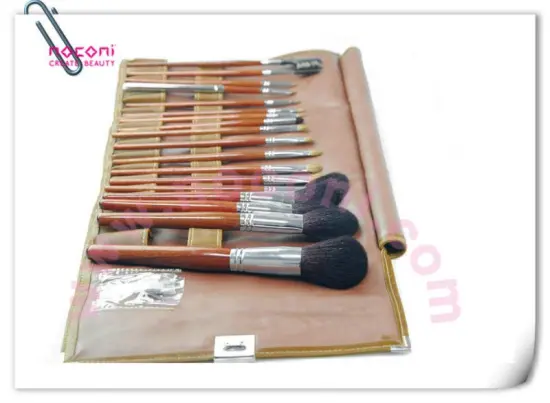 Alibaba China 18pcs high quality goat hair free sample makeup brushes makeup brush set