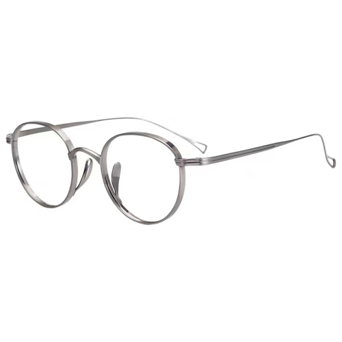 Leichte ovale graue Designerbrille