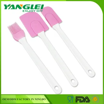 high quality 3pcs set silicon wooden spatula
