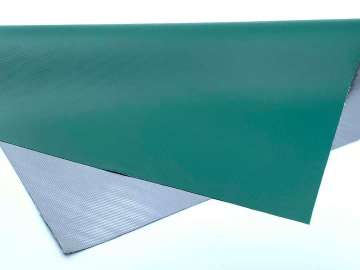 600 GSM PVC Laminated Tarpaulin in Green and Sliver