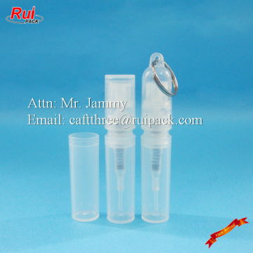 2.0ml PP pocket mini perfume sprayer bottle, transparent spray bottle