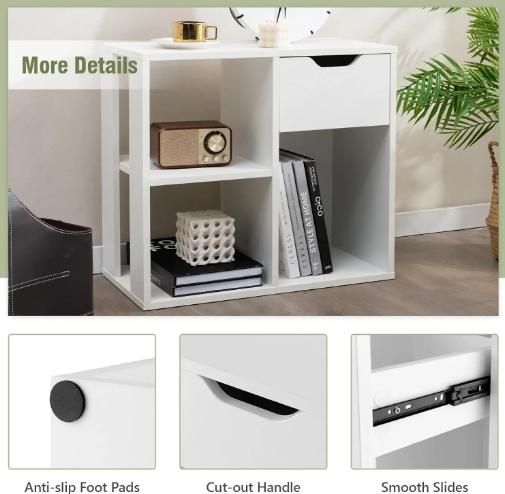 Modern White Freestanding Display Rack