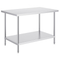 stainless steel work table with over shelf