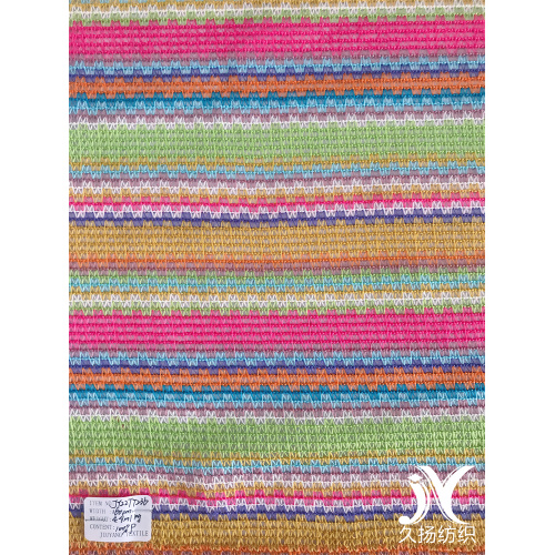 Multicolor Stripes polyester virkning täckning av wrap tyger