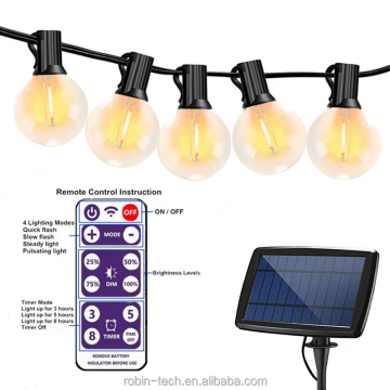 3W Solar Panel LED Bulb Light with USB Remote Control for Gardens and Holidays