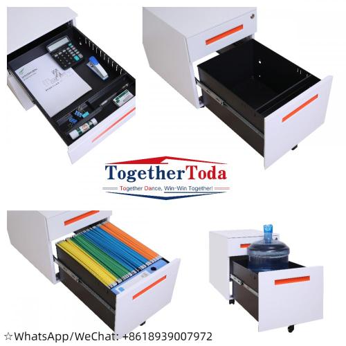 Durable 2 drawer filing movable cabinet