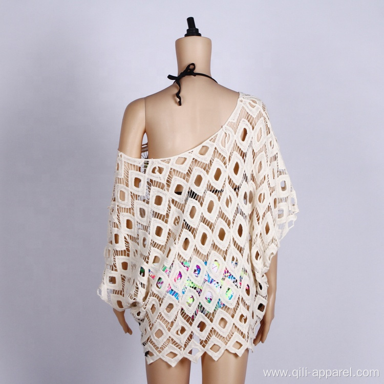 casual crochet mesh beachwear women cover up clothes