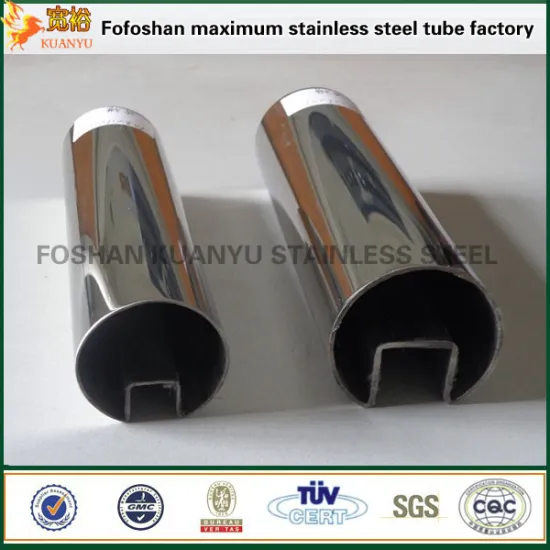 TP304l 50.8mm stainless steel slot tubes for handrail bracket