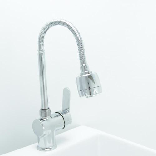 Silver SS Pull Out Flexible Pipe Basin Faucet