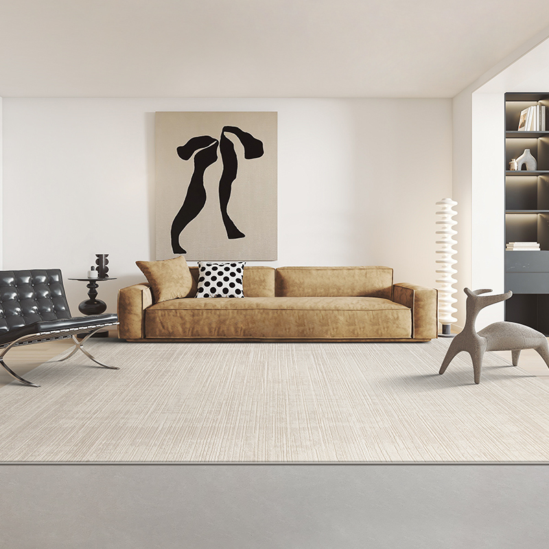 Modern Soft Carpets in Beige and Warm Grey for Living Room Décor - Size 8x11, 240x330