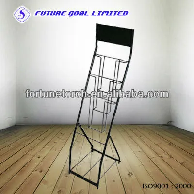 Single Sides Floor Magazine Racks