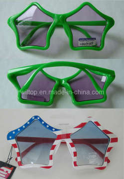 Plastic Star Sun Glasses with Printing (PM153)