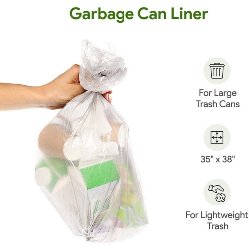 33x39 Large White Plastic Extra Garbage Bag