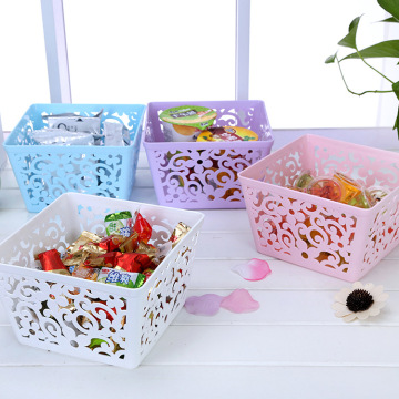 square plastic candies cookies fruit storage basket