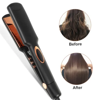 Infrared Professional Ionic Technology LCD Display Salon Wide Plate Hair Straightener